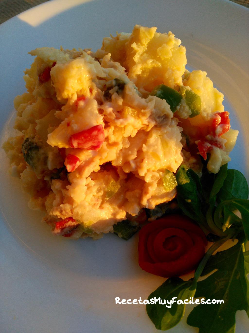 Foto receta fácil ensalada de patatas