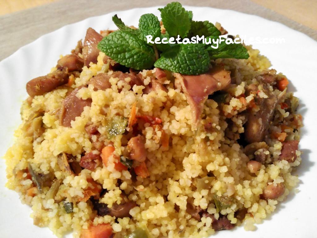Foto de receta de cuscus con verduras y pollo